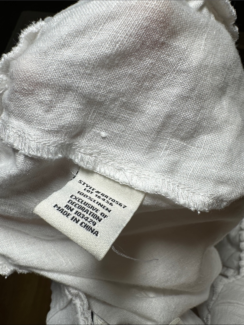 Marrakech 100% Linen White Jogger Pants Size Medium - Picture 5 of 9